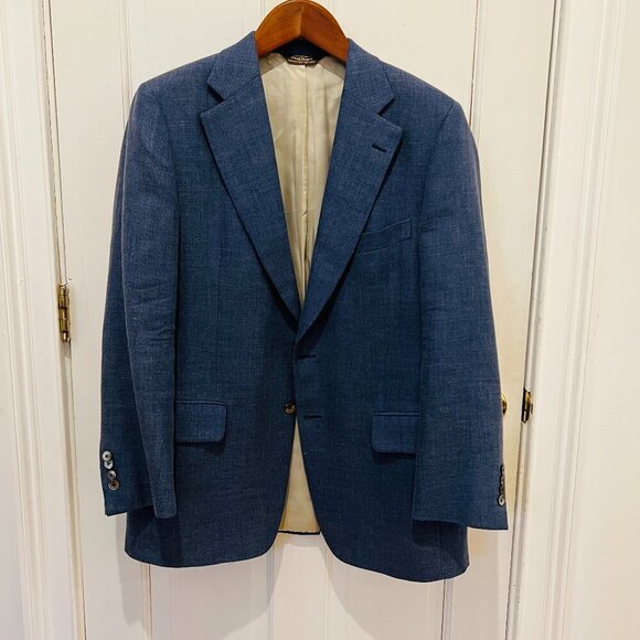 Paul Stuart Woven Wool-Linen Sport Coat Blazer Size 41 R - Picture 1 of 16